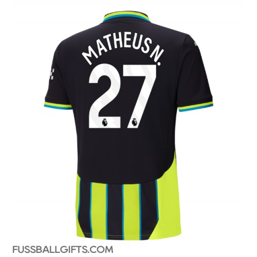 Manchester City Matheus Nunes #27 Fußballbekleidung Auswärtstrikot 2024-25 Kurzarm